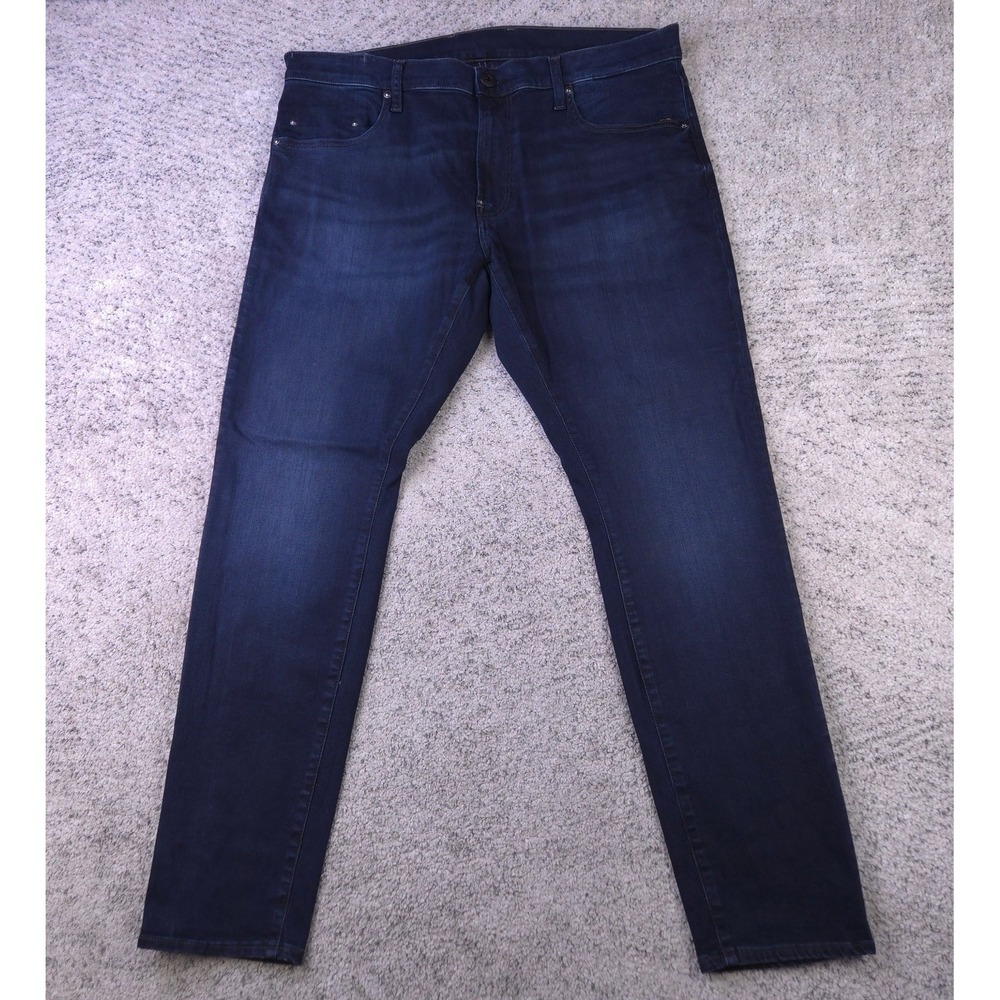 G Star Raw Jeans Mens 36x32 Revend FWD Skinny Dark Blue Distressed Denim Stretch